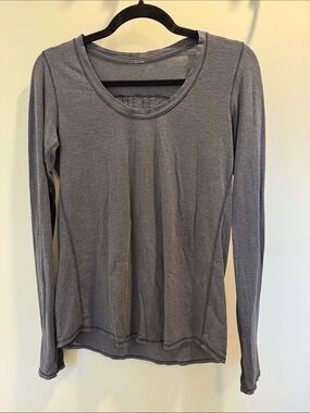 lululemon athletica Long Sleeve Scoop Neck Top - Charcoal